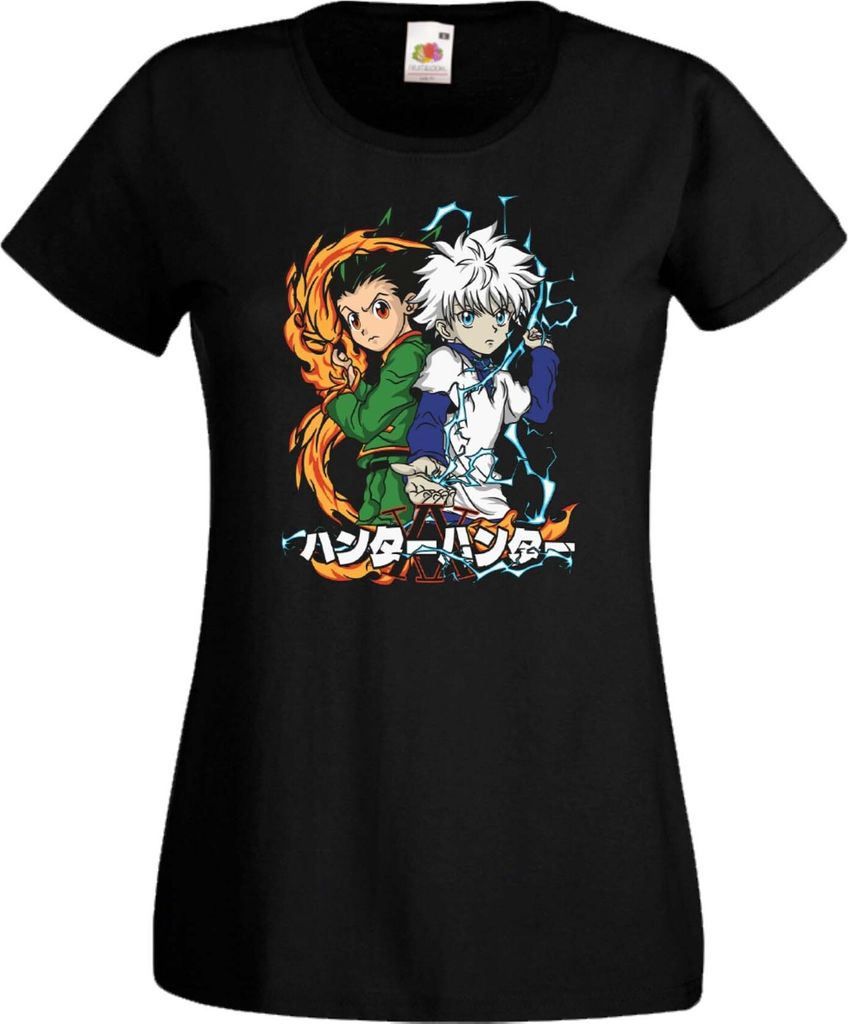 Damen T-Shirt Anime Manga Hunter manga X anime Hunter Gon Freecss Freecss, Lady M / Schwarz