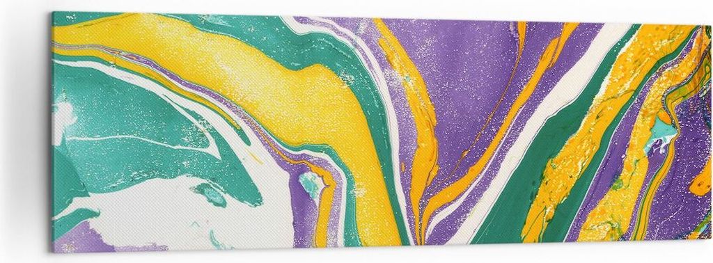 Bild auf Leinwand - Leinwandbild - Abstraktion modern - 160x50cm - Wand Bild - Wanddeko - Leinwanddruck - Bilder - Kunstdruck - Wanddekoration - Le...