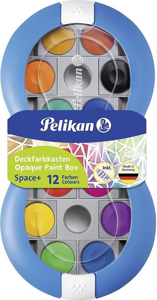 PELIKAN Deckfarbkasten Space+ in Blau, 12 brillante Immagine del prodotto 