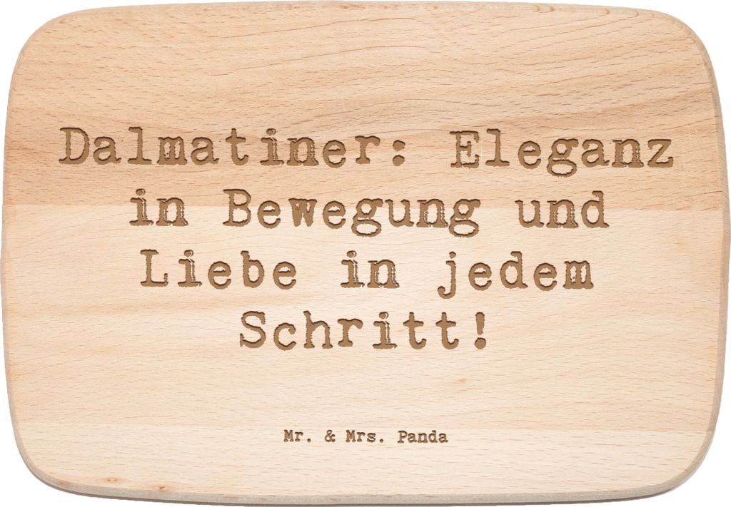 Mr. & Mrs. Panda Schneidebrett Holz Spruch Dalmatiner Charme - Transparent - Geschenk, Frühstücksbrettchen, Holzbrettchen, Hunderassen Pflege, Ge...