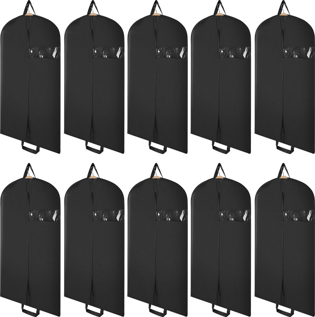 Aopunly Kleidersack 10er set 100x60cm Schutzhülle Kleiderhülle mit einem Griff schwarz