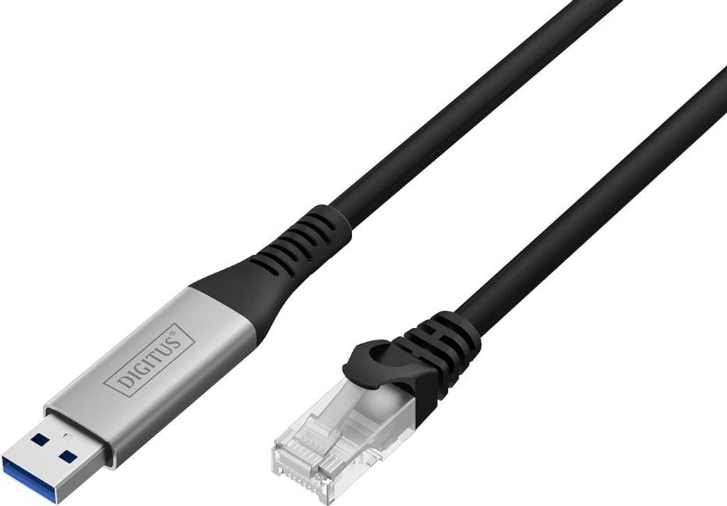 DIGITUS USB 3.2 Ethernet-Kabel USB-A - RJ45 Stecker 10 m