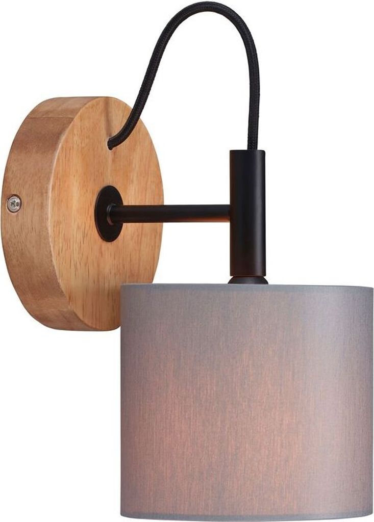 Spot mural BRILON LEUCHTEN RHON, 25 W, IP20, gris, Image du produit 