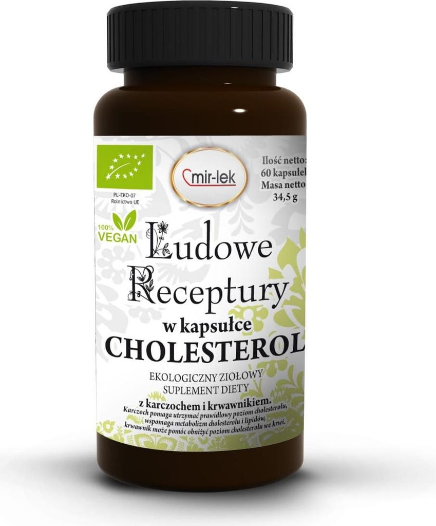 -KAPSELN FÜR EINEN NORMALEN CHOLESTERINSPIEGEL (60 Stück) 28,8 g – MIR-LEK (VOLKSREZEPTE)