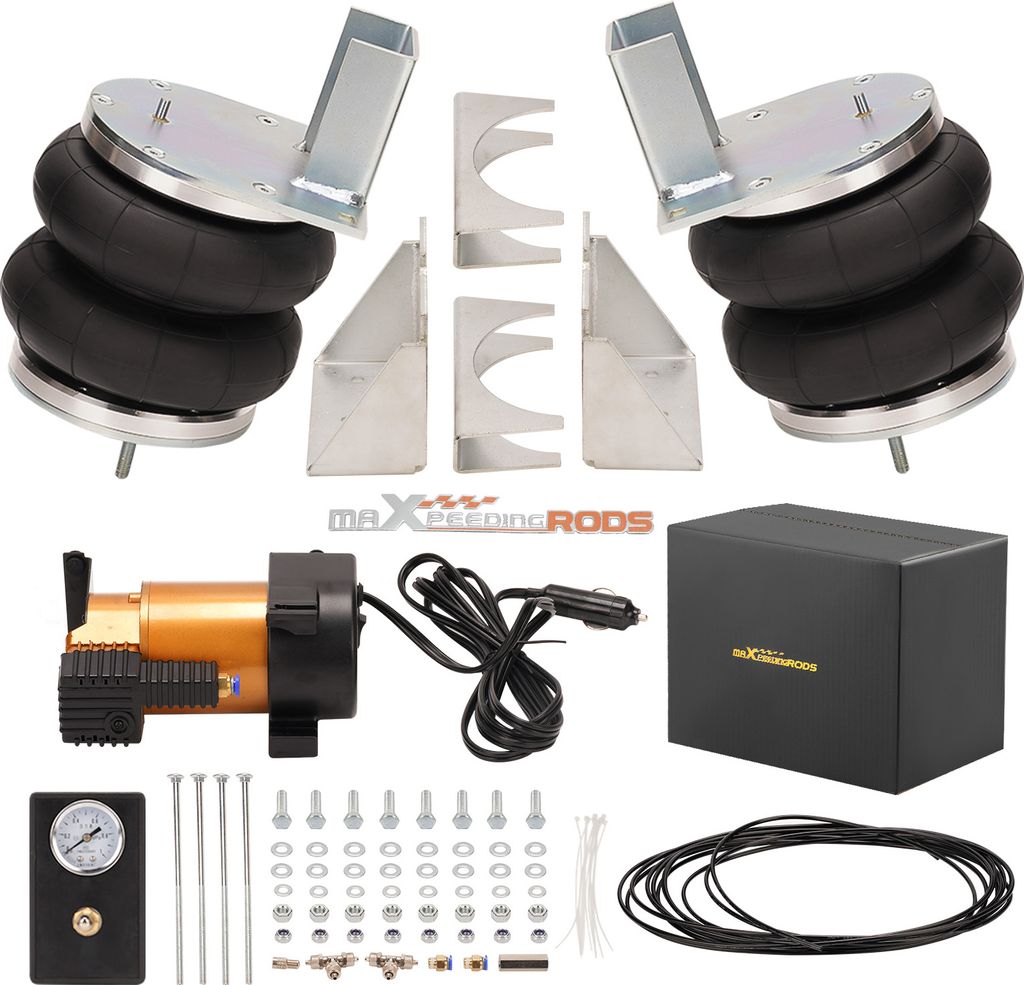 2X Suspension pneumatique Arriššre + Kit compresseur 12V Image du produit 