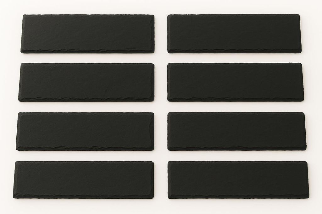hausleben : Assiettes en ardoise 15x5 cm, lot de 8 – Image du produit 