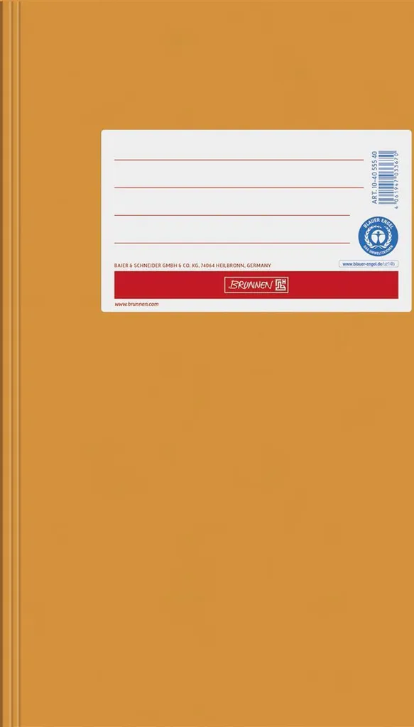 10 Copertine Quaderno A5 Carta Arancione Brunnen | Scuola Sostenibile