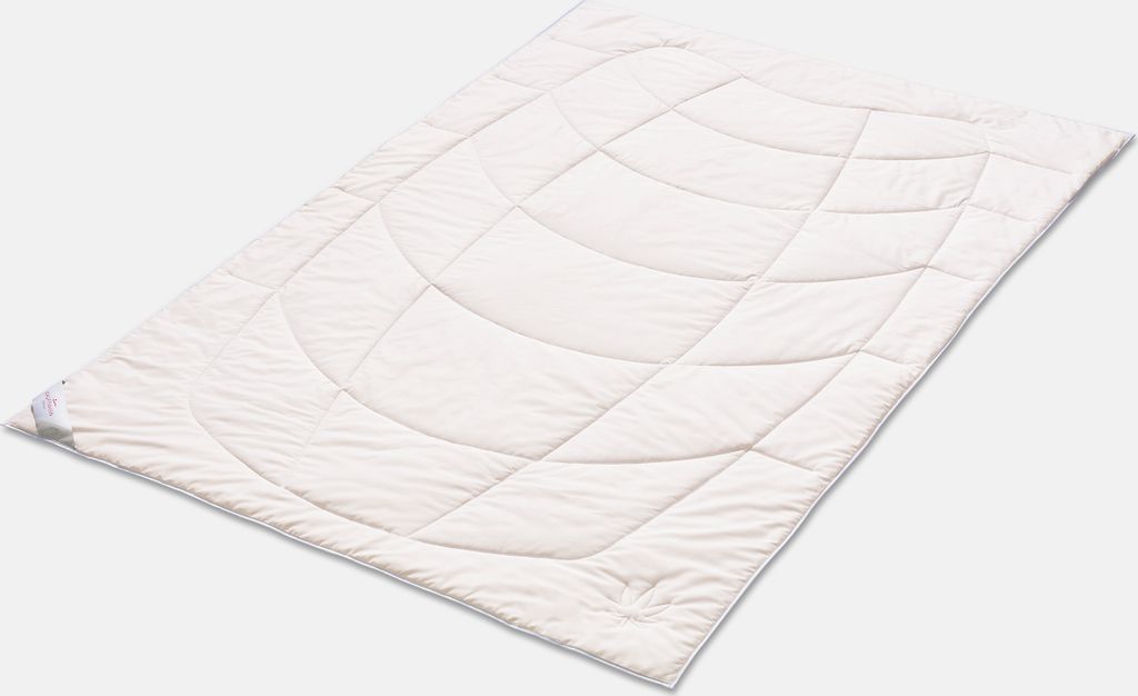 Kauffmann Hanf Leicht Steppbett Sommerdecke Monodecke 200x200 cm 600 g vegan