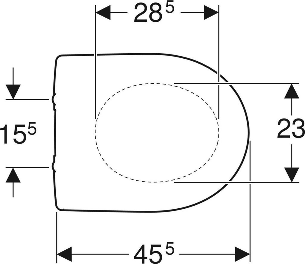 Siège De Toilette Geberit Renova N°1 Avec Couvercle - Blanc - Dimensions 60x36.6 Cm - Neuf