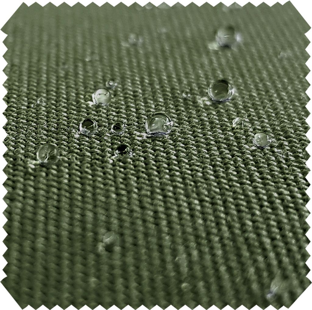 novely ARAGON Wasserabweisend - Premium Acryl Outdoor-Stoff Polsterstoff in Baumwoll-Optik für Gartenmöbel Meterware 1lfm - Farbe: 26 Olivgrün