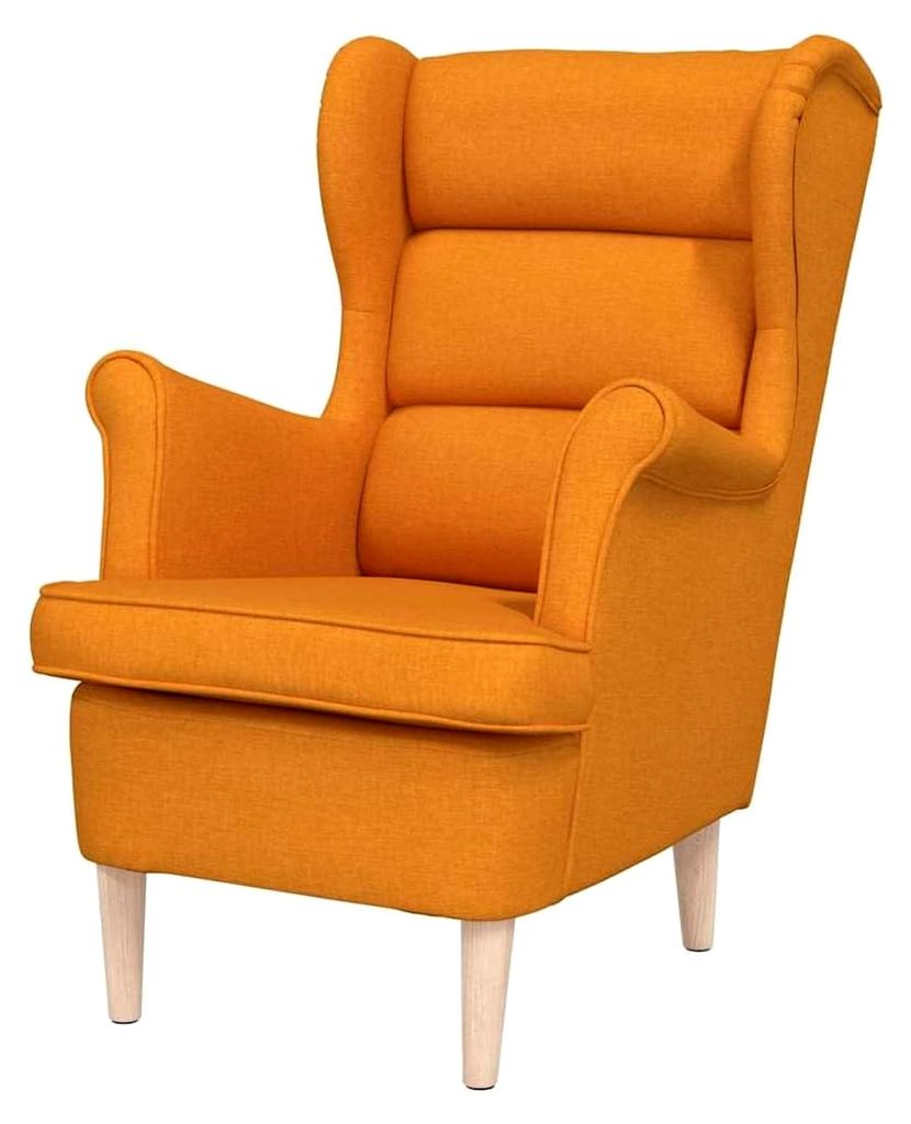 Sessel Dunkelgelb 74x84x100 cm Stoff, Relaxstuhl, Lounge Sessel, Sofastuhl, Relaxsessel, Wohnzimmersessel, Schlafzimmersessel