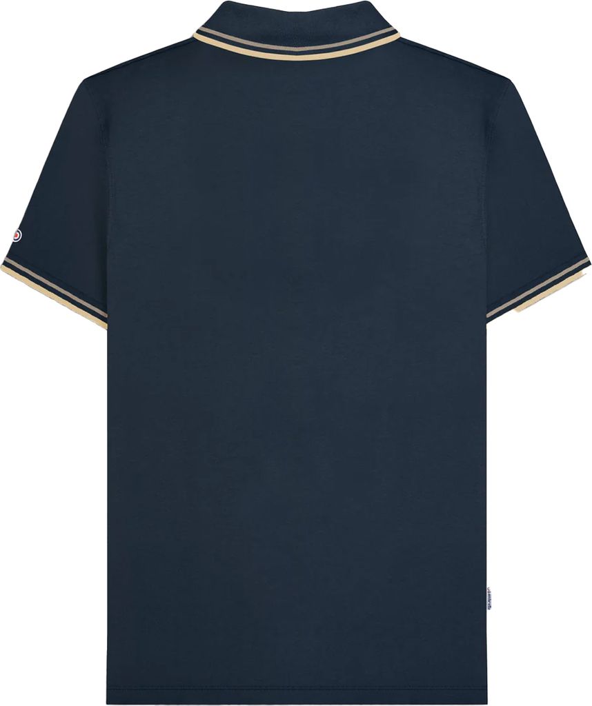 Lambretta - Poloshirt für Herren LB129 (3XL) (Marineblau/Asche/Cremefarbe)