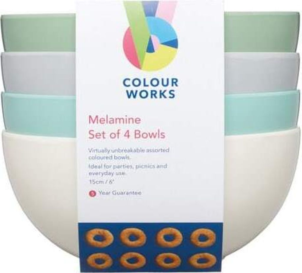 Colourworks Melaminschalen Klassische Farben - Set 4tlg. Produktbild 