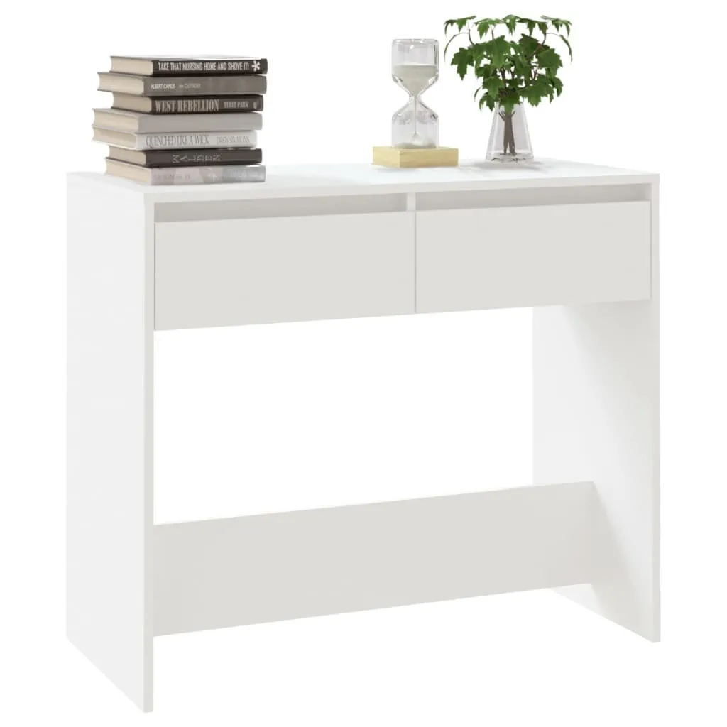Table Console d'Entrée Blanche Idéale pour Ranger vos Clés et Déco