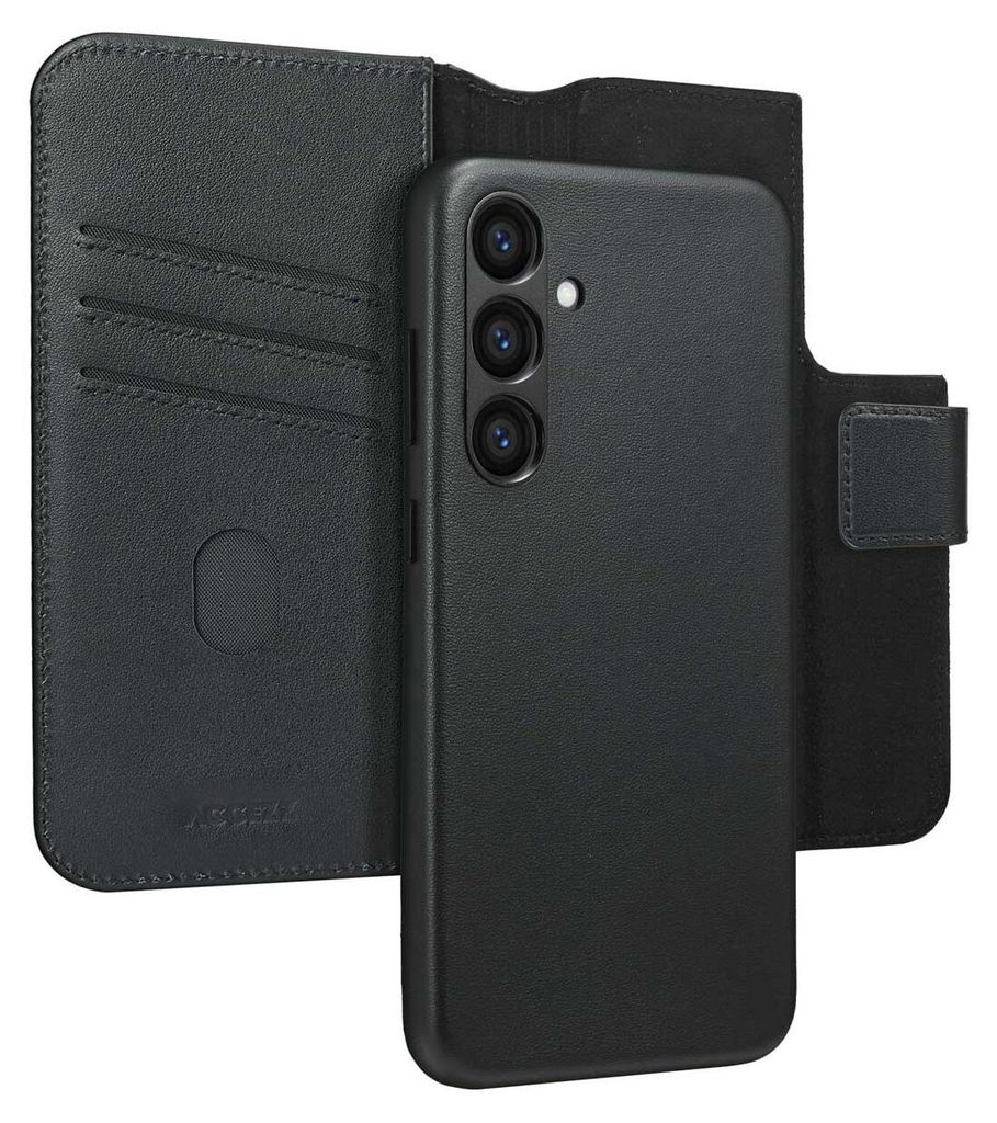 Accezz 2-in-1 Klapphülle aus Leder mit MagSafe Samsung Galaxy S23 FE - Onyx Black