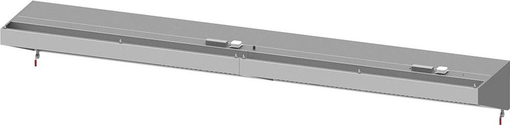 Wandhaube "Basic Line", Schrägform 4400 mm x 600 mm mit Flammschutzfilter Typ B