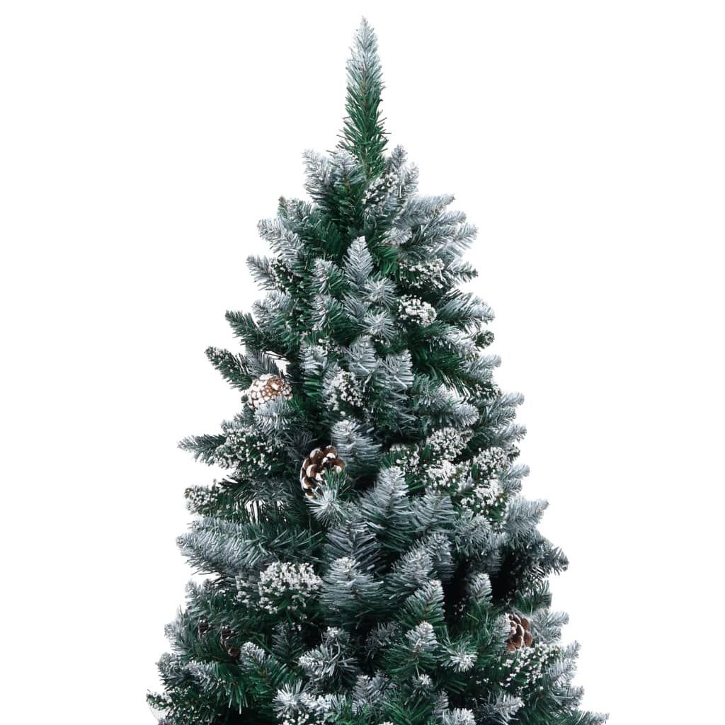 Sapin de Noël artificiel avec cônes et neige 180 cm Image du produit 