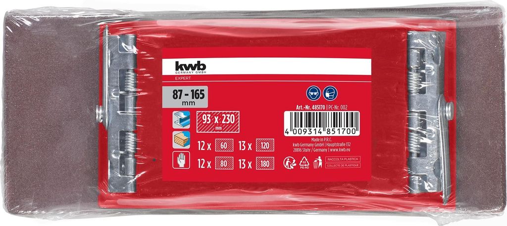 Sada ručních brusek KWB, 485170, ruční bruska a 50 brusných Obrázek produktu 