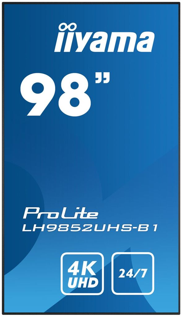 iiyama LH9852UHS-B1, Digital Signage Flachbildschirm, 2,49 m (98"), LED, 3840 x 2160 Pixel, 24/7