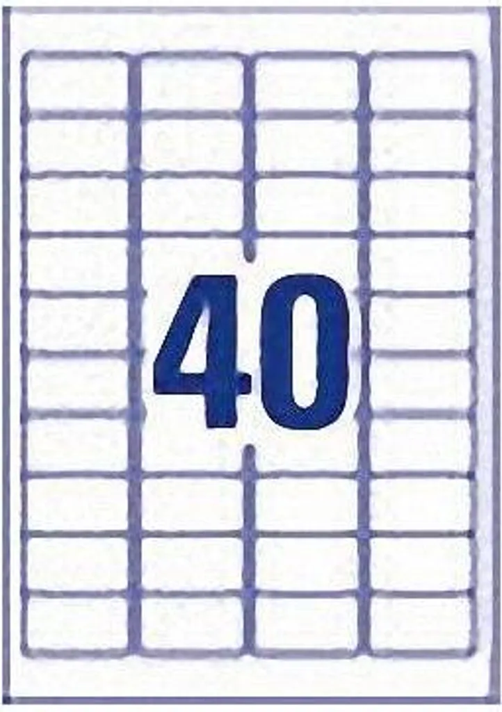Étiquettes Avery L6145 Argentées Inaltérables 45,7 x 21,2 mm - 40 par Feuille