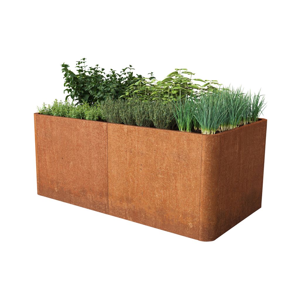 PRIMEYARD Carré potager surélevé MARIO, acier corten, Image du produit 
