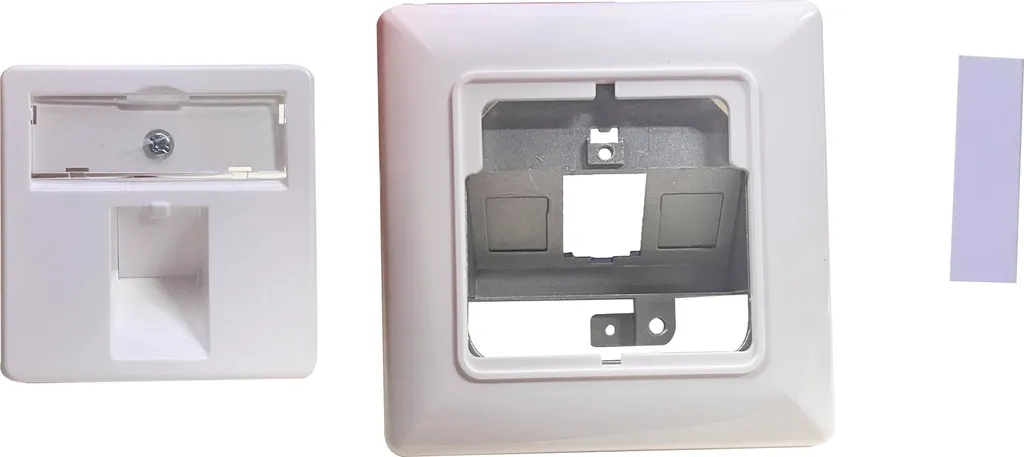Helos 371982 Scatola di giunzione con design Keystone da 1 ingresso, bianco puro