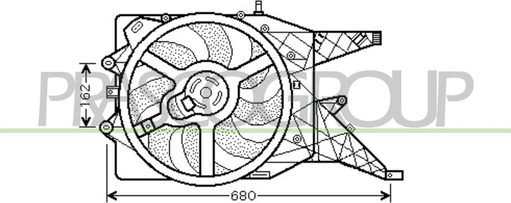 PRASCO OP034F002 - OE 1341398 Kühlerlüfter für Corsa D (S07)