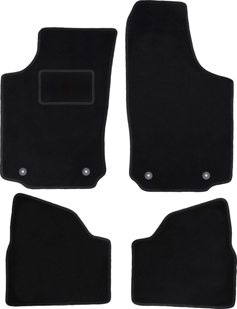 Schwarze Veloursmatten für: Opel Corsa C Fließheck (2000-2006)