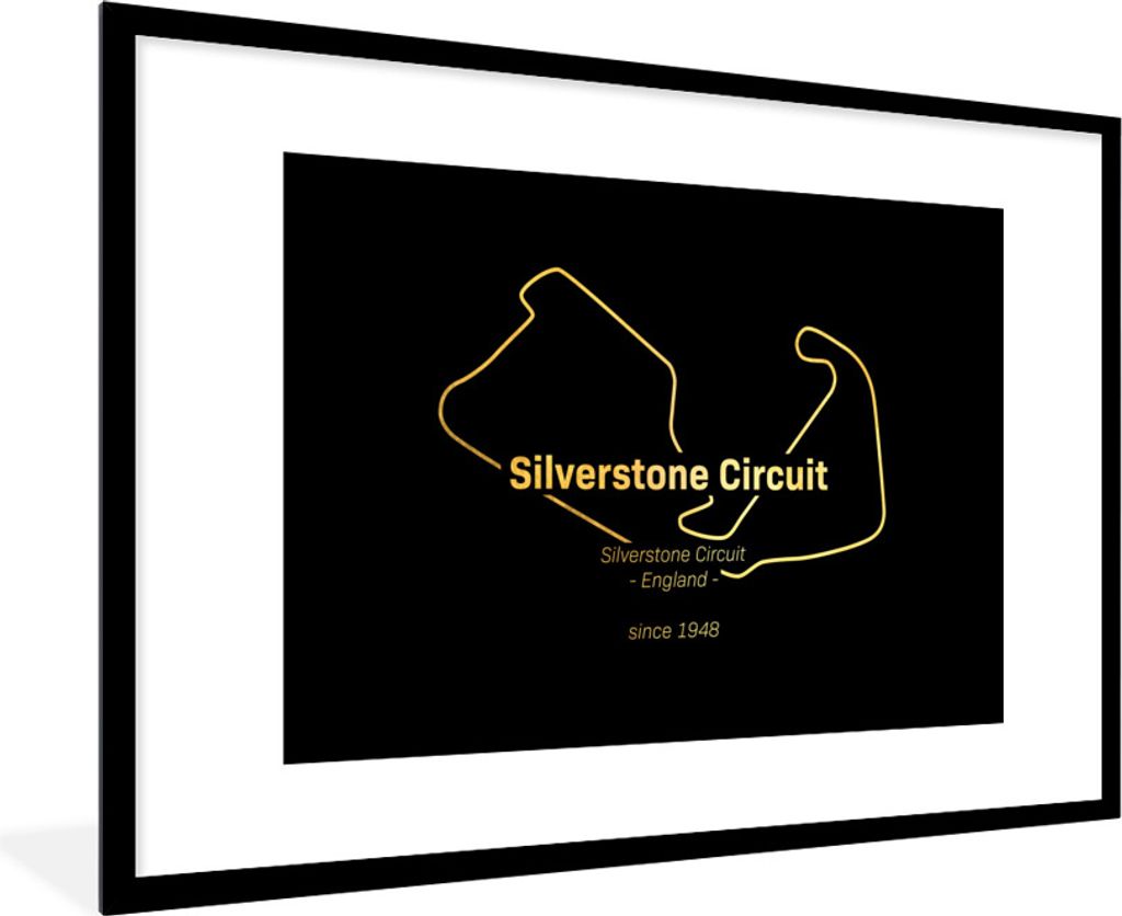 MuchoWow® Gerahmtes Poster F1 - Silverstone - England 90x60 Produktbild 