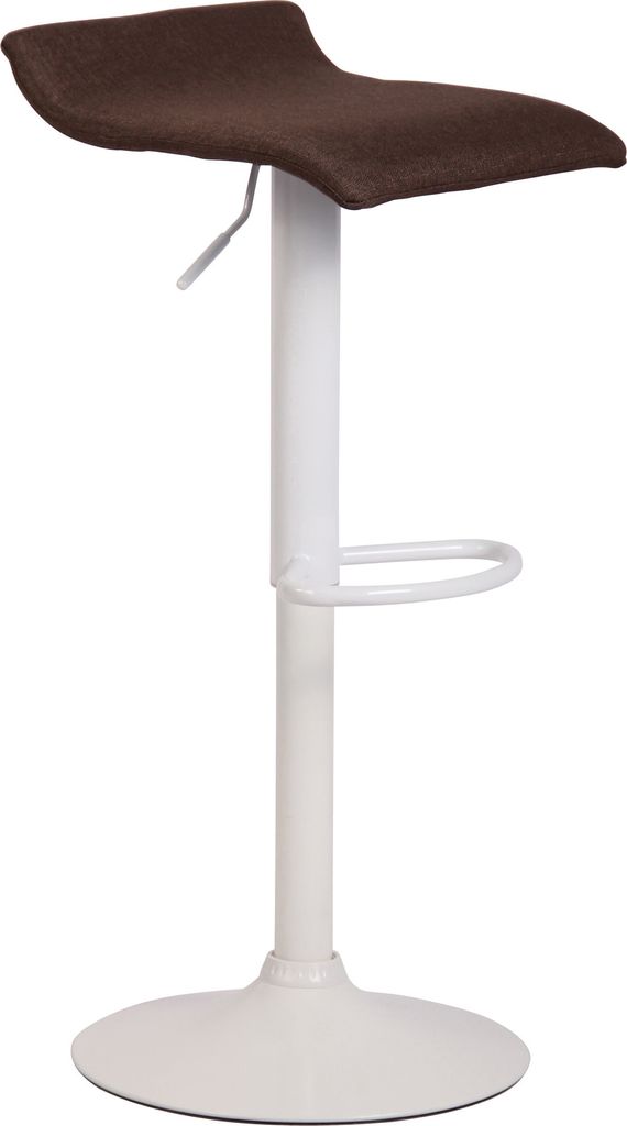 CLP Barhocker Dyn V2 Stoff Farbe:braun;Gestell Farbe:weiß
