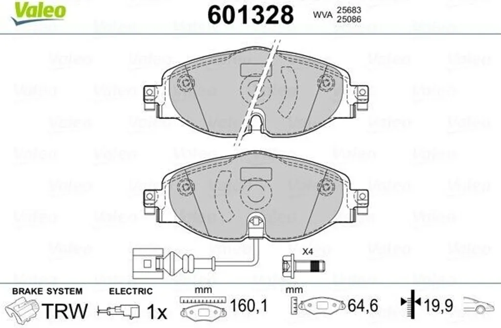 Plaquettes de frein avant anti-sifflement pour SUV Audi Q3 et Q2