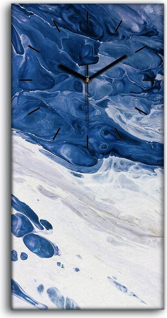 Leinwand Wanduhr Wandkunst Uhr Geräuschlos 30x60 Malerei Abstrakte Kunst - schwarze Hände