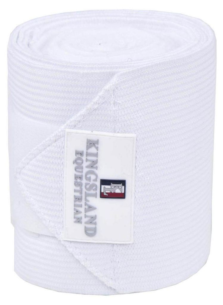 Kingsland Bandagen Elastik Classic 2er-Set Beinschutz White Onesize