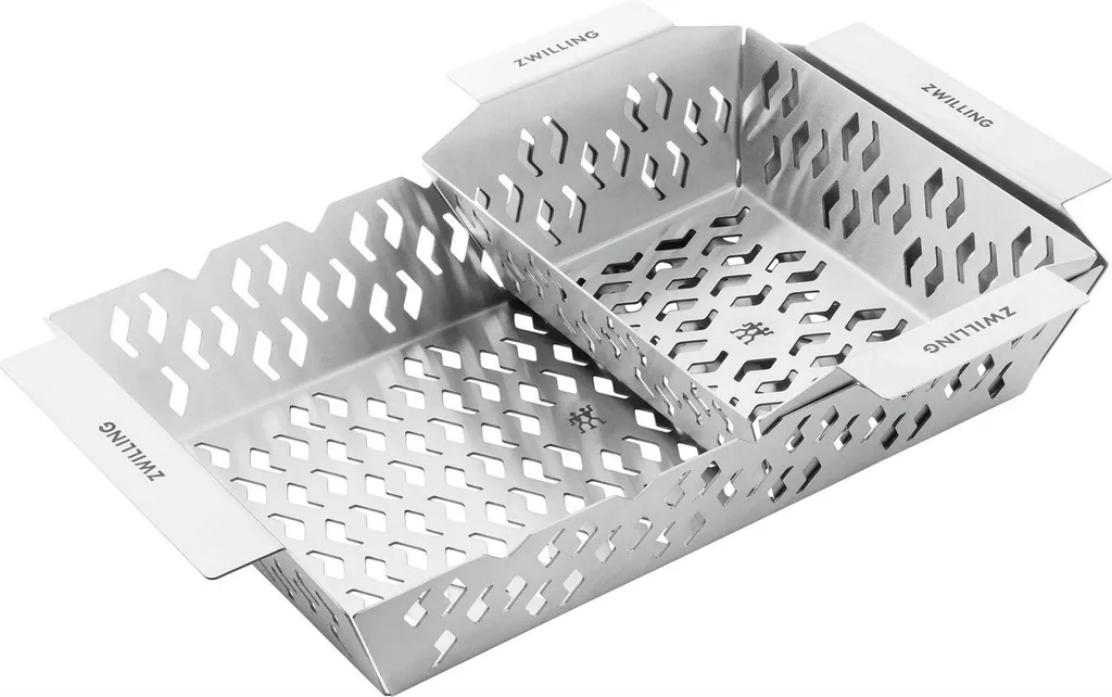 Zwilling BBQ+ Lot de 2 Paniers de Barbecue en Acier Inoxydable Robuste