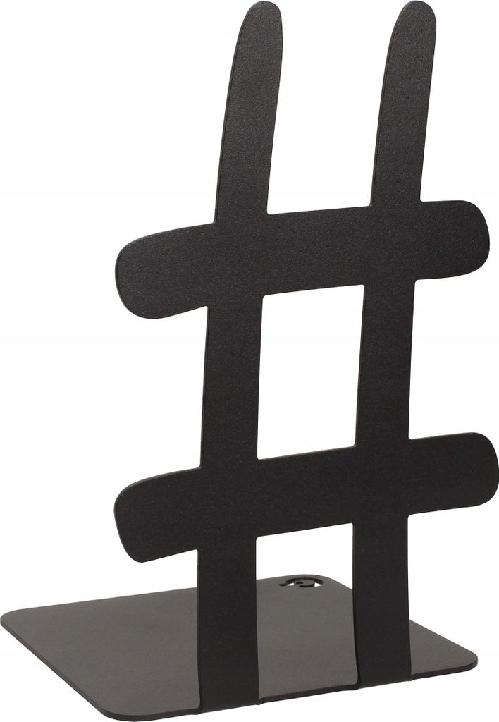 Buchstütze für Bücherregal Stahl 18 cm schwarz