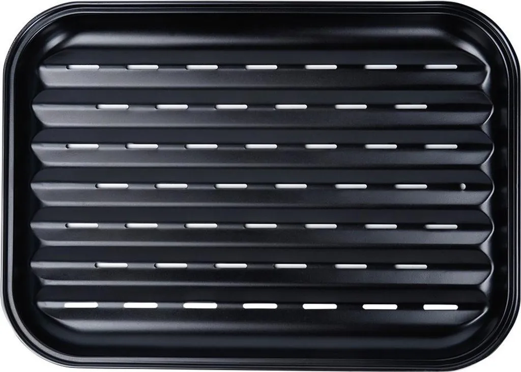 Plaque de cuisson grill perforée en acier pour viandes et légumes 40cm - 3