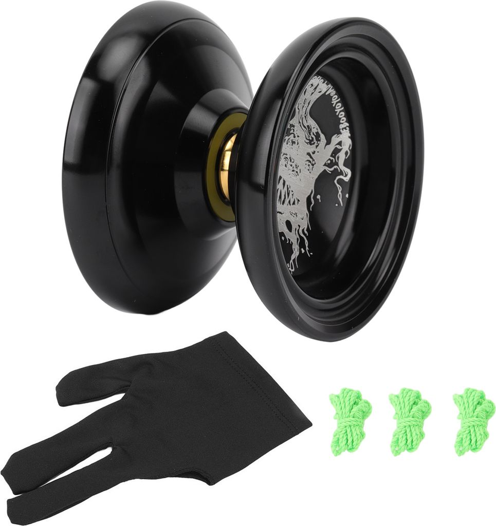 Yoyo-Spielzeug für Kinder, nicht reagierendes Lager, stabile Rotation, cool aussehender Yoyo-Ball aus Legierung mit Handschuhschnüren