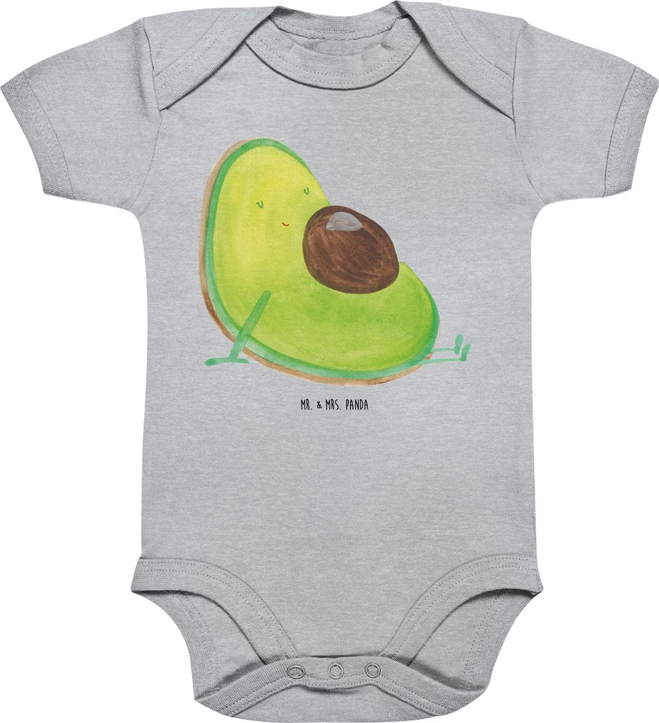 Mr. & Mrs. Panda Babybody Avocado Schwangerschaft 1. - 3. Monat - Heather Grey - Geschenk, Schwanger, babyanzug, Wunder, Strampler, babykleidung bo...