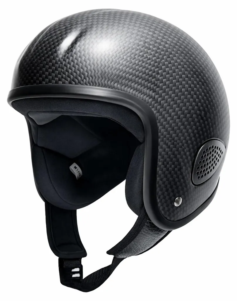 Casque jet carbone Bores Gensler Kult Evo fini l'effet gros casque