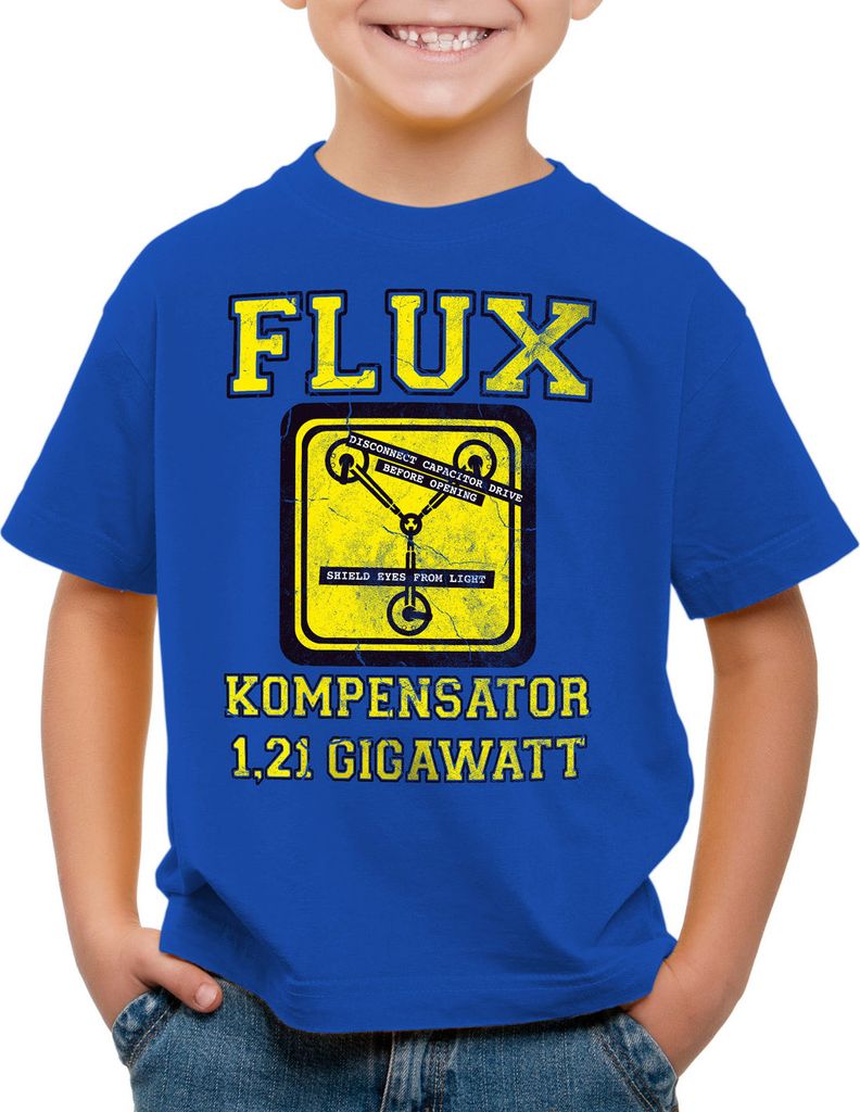 style3 Flux Kompensator Kinder T-Shirt Game Gamer Zukunft Zurück Zeitreise