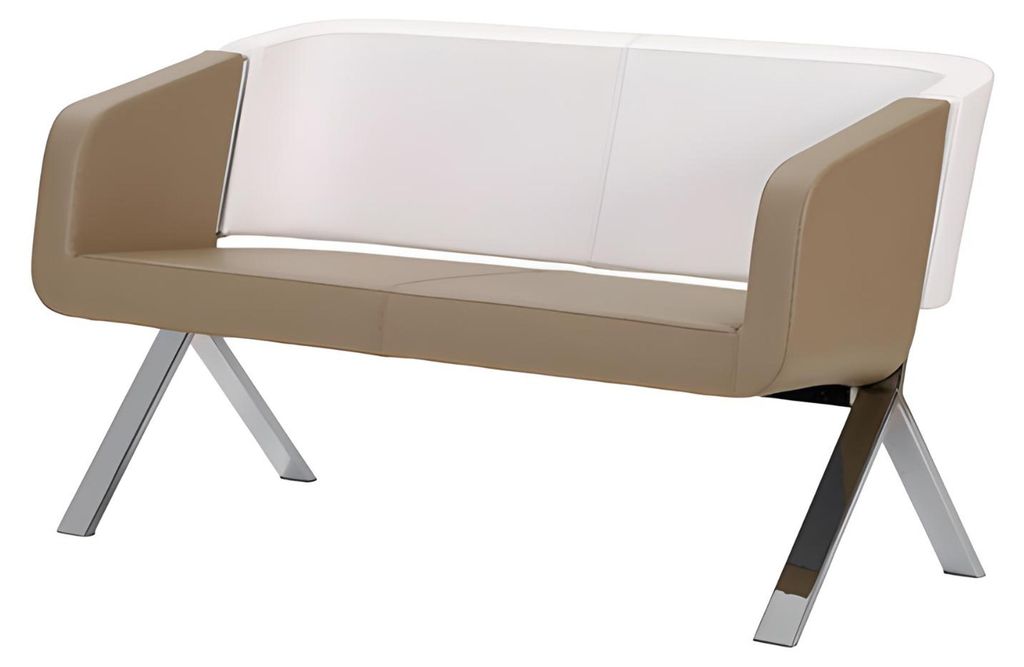Sofas Design Textil Modern Sofa 2 Sitzer Beige Hochwertig Sessel Polster