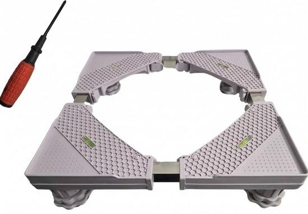 JustValue Waschmaschinen-Untergestell – Verstellbar – 41-64 x 39-66 cm