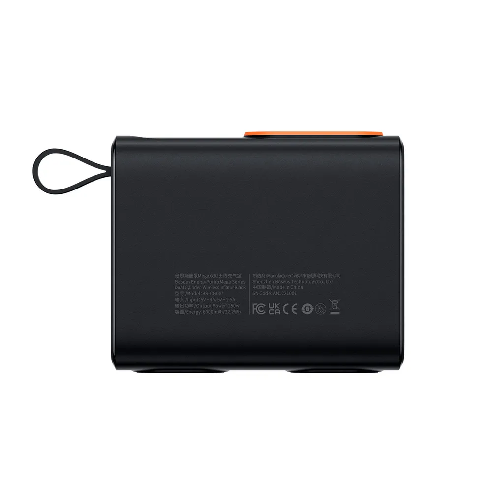 Compresseur 6000mAh Baseus Mega Energypump avec Éclairage de Secours - 5