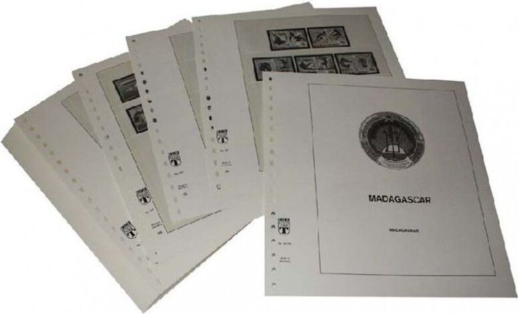 Lindner-T Vordruckblätter T197 Madagaskar - Jahrgang 1958 bis 1975