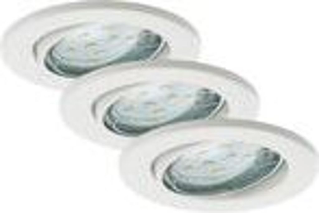 LED Einbauleuchte 3er Set schwenkbar IP23 GU10 Ø 8,6cm 3W Produktbild 