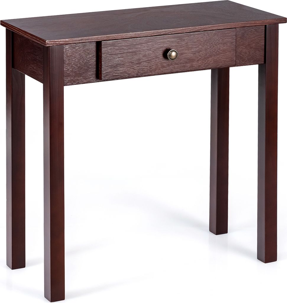 COSTWAY Konsolentisch mit Schublade, Eingangstisch schmal, Beistelltisch industriell aus Holz, Flurtisch für Eingang, Wohnzimmer, Schlafzimmer, 71...