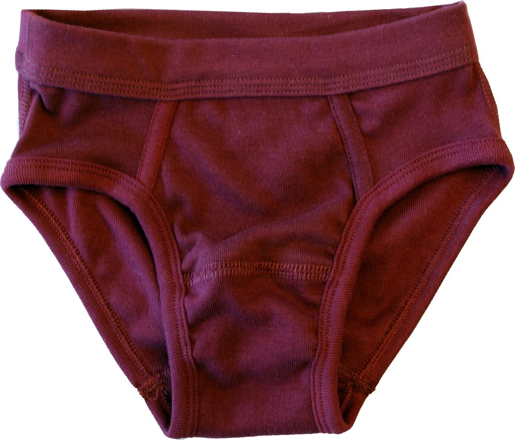 HERMKO 2840 Jungen Slip mit Weichbund aus reiner Baumwolle, Farbe:bordeaux, Größe:128