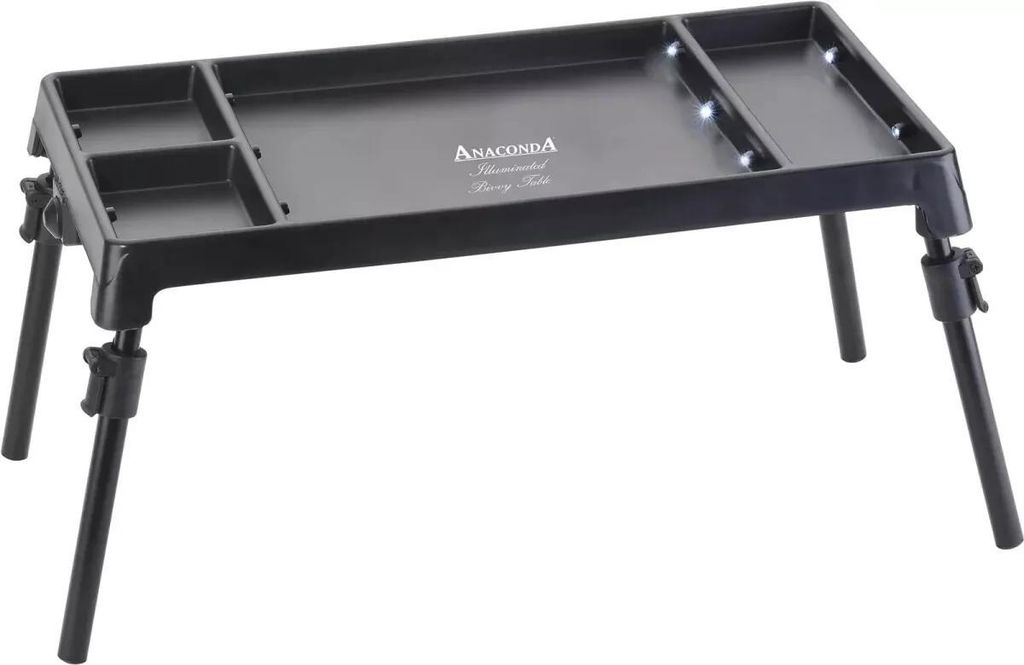 Anaconda iluminated Bivvy Table (54 x 29 x 28-41cm) Tisch Campingtisch 7150045