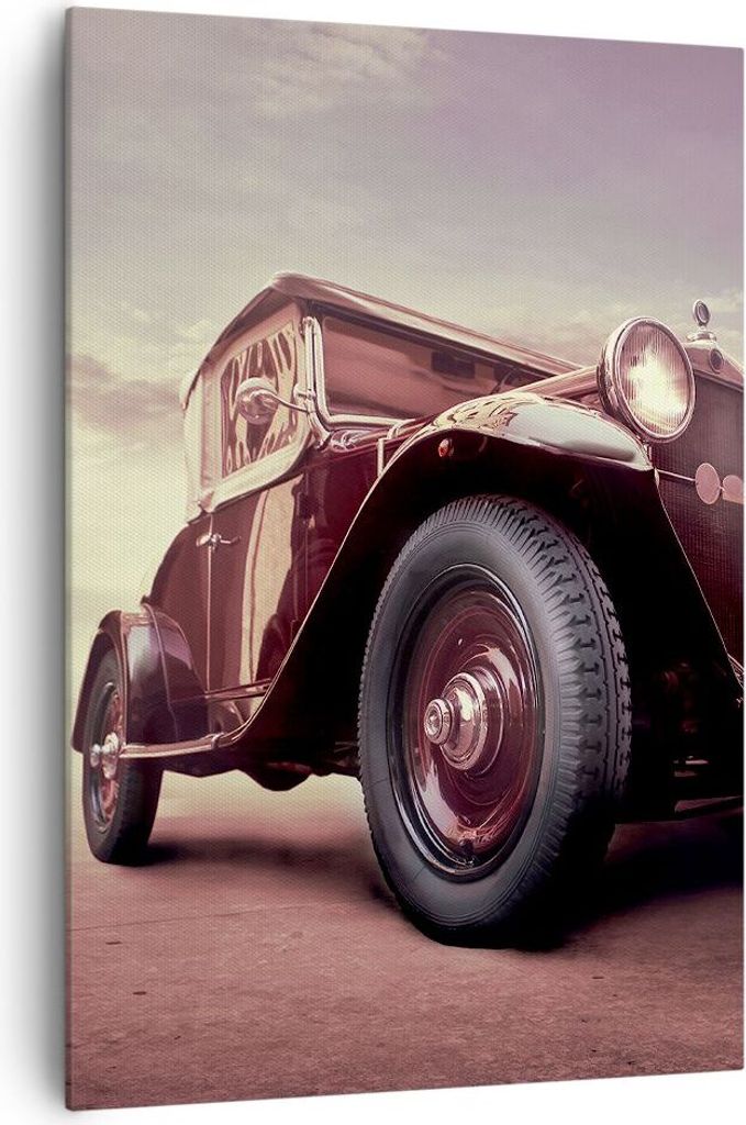 Bild auf Leinwand - Leinwandbild - Einteilig - Retro auto luxus alt - 70x100cm - Wand Bild - Wanddeko - Wandbilder - Leinwanddruck - Wanddekoration...