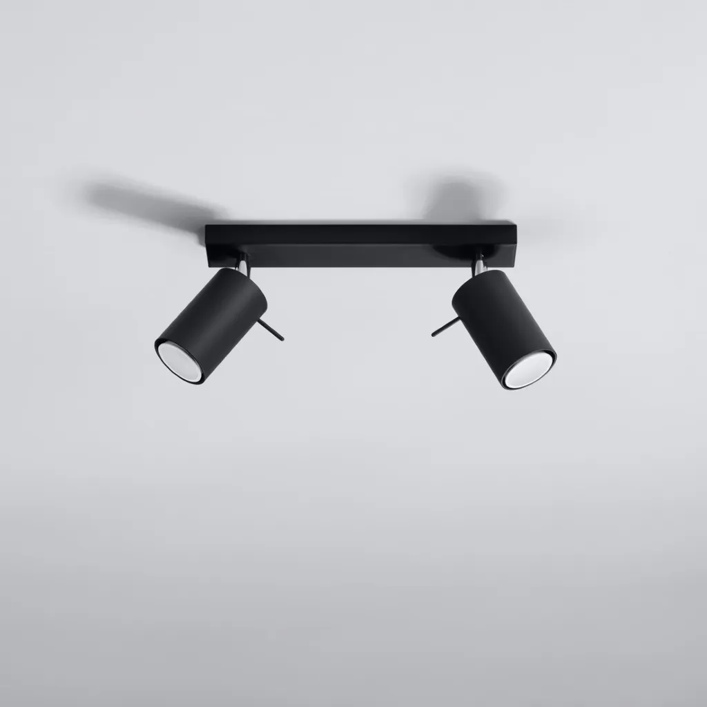 Sollux Lighting RING 2 SL.0092 | Offerta Lampada Soffitto Nera - 2